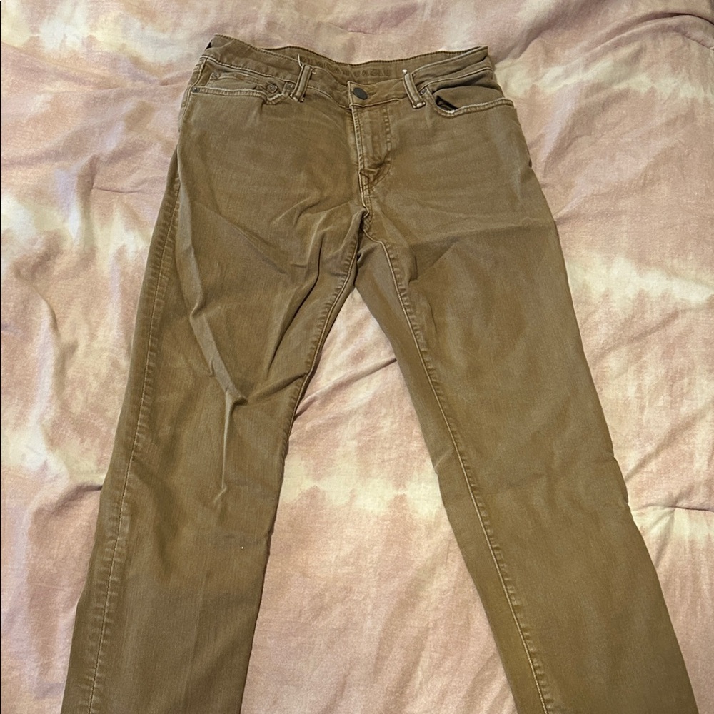 American Eagle Outfitters Men's Slim Straight Jeans - Brown